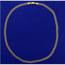 Designer 18 Inch Double Circle Link Neck Chain in 18k Gold