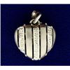 Image 1 : Diamond Striped Heart Pendant