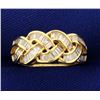Image 1 : 1 1/2ct TW Woven Style Baguette Diamond Band Ring