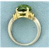 Image 3 : 4ct Checkerboard Cut Peridot Ring