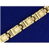 Image 2 : 14k Yellow Gold Designer Link Bracelet
