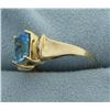 Image 2 : Swiss Blue Topaz and Diamond Ring