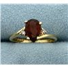 Image 1 : Garnet and Diamond Ring