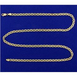 21 Inch Italian Made Anchor or Mariner Link Chain in 14k Gold