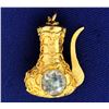 Image 1 : Aladdin's Lamp Charm in 18k Gold
