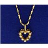 Image 1 : Diamond Heart Pendant and Chain