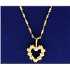 Image 2 : Diamond Heart Pendant and Chain