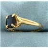 Image 2 : 1.5ct Natural Sapphire and Diamond Ring in 14k Gold