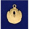 Image 1 : Sand Dollar Charm/Pendant in 14k Gold