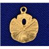 Image 2 : Sand Dollar Charm/Pendant in 14k Gold