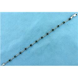 Natural Color Changing Alexandrite and Diamond Bracelet