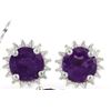 Image 3 : Starburst Amethyst Earrings and Pendant SET in Sterling Silver