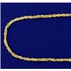 Image 2 : 25 Inch Rope Style Neck Chain in 14k Gold
