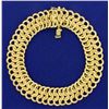 Image 1 : 8 Inch Italian Made Circular Woven Link Bracelet in 14k Gold