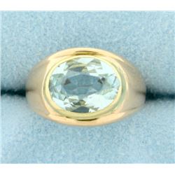3 ct Sky Blue Topaz Ring in 14k Rose Gold