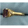 Image 2 : 2.5ct Amethyst and Diamond Ring in 14k Yellow Gold