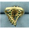 Image 4 : 2 Ct TW Emerald and Diamond Cocktail Ring in 14k Gold