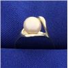 Image 1 : Rose Colored Akoya Pearl Ring in 14k Gold