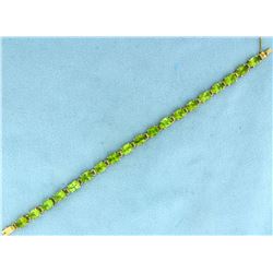 19ct TW Peridot Bracelet in 14k Gold