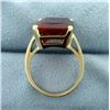 Image 3 : Very Large 13ct Emerald Cut Ruby Ring