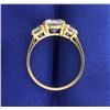 Image 3 : 3.5ct TW Three Stone CZ Ring in 14k Yellow Gold