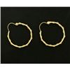 Image 2 : Twisted Rope Style Hoop Earrings in 14k Yellow Gold