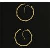 Image 3 : Twisted Rope Style Hoop Earrings in 14k Yellow Gold