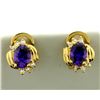Image 1 : Purple Garnet and Diamond Earrings