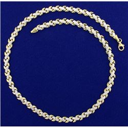 Unique Diamond Cut 16 Inch Necklace in 14k Gold