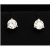 Image 1 : 1/2 ct Diamond Stud Earrings in 14K Yellow Gold Martini Settings