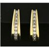 Image 3 : 1 Carat Princess Cut Diamond J Shaped Dangle Earrings