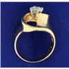 Image 3 : 1/2 ct Solitaire Designer Diamond Ring