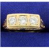 Image 1 : Vintage 1ct TW 3 Stone Diamond Ring