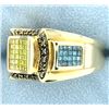 Image 2 : 1.75ct Total Weight Fancy Blue & Yellow Diamond Ring