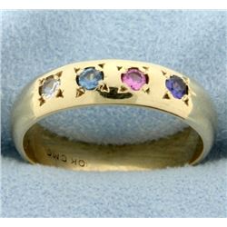 Multi-Color Gemstone Ring