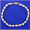Image 1 : Pearl & Diamond Line Bracelet
