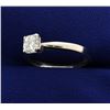 Image 2 : GIA Certified .88 ct Square Diamond Solitaire Ring