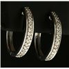 Image 2 : 1/3ct TW Diamond Hoop Earrings