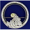 Image 1 : Antique Platinum Diamond Brooch Pin