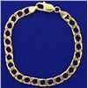 Image 1 : 7 1/2 Inch Square Curb Link Bracelet