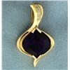 Image 1 : Over 10ct Amethyst and Diamond Pendant or Slide