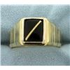 Image 1 : Men's Onyx Ring in 14k Gold