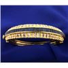 Image 1 : 18k Natural Sapphire and Diamond Bangle Bracelet