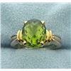 Image 1 : 4ct Checkerboard Cut Peridot Ring