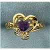 Image 1 : Love You Amethyst and Diamond Ring