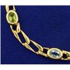 Image 2 : Multi Colored Gemstone Bracelet in 14k Gold