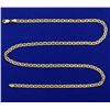Image 1 : 21 Inch Italian Made Anchor or Mariner Link Chain in 14k Gold