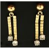Image 1 : .9ct TW Dangle Diamond Earrings