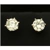 Image 1 : .9ct TW Diamond Stud Earrings in 14k White Gold Settings