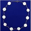 Image 1 : Natural Mother of Pearl Necklace in 14k Gold